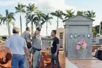 prefeitura-de-rio-verde-e-policia-militar-viram-alvo-de-criticas-apos-prisao-de-influenciador-em-cemiterio-publico;-confira-o-video