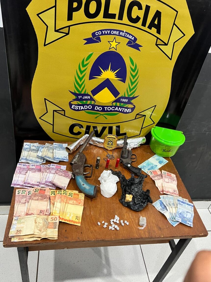 em-ponte-alta-do-tocantins,-policia-civil-cumpre-mandados-e-realiza-prisoes-por-trafico-de-drogas-e-posse-ilegal-de-arma-de-fogo