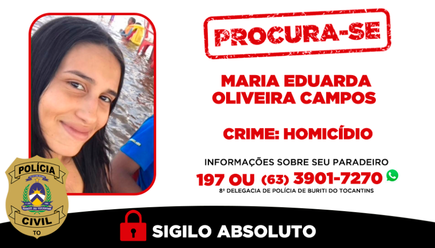 policia-civil-do-tocantins-procura-mulher-investigada-por-homicidio-em-carrasco-bonito